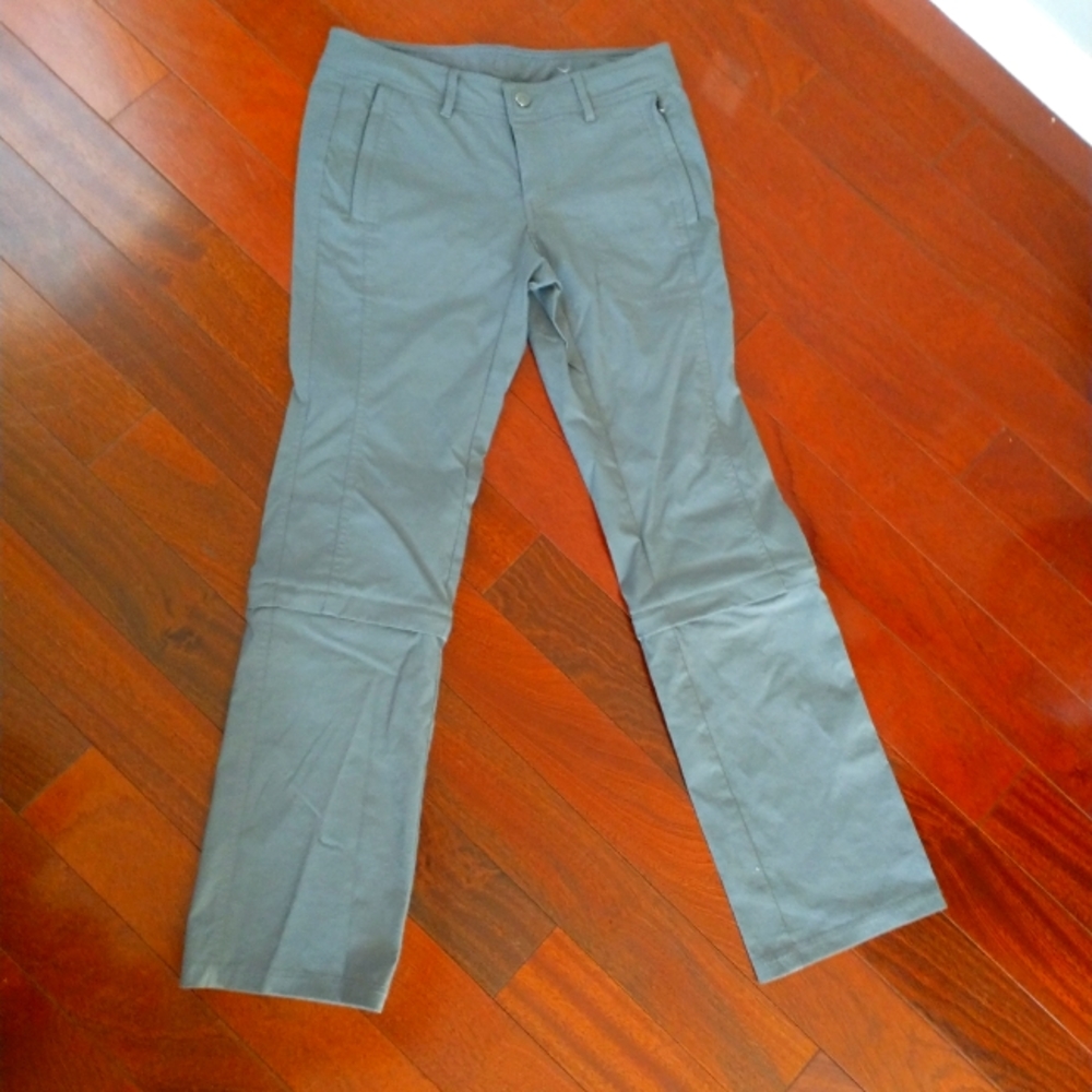 Dark grey outdoor pants zip into shorts
